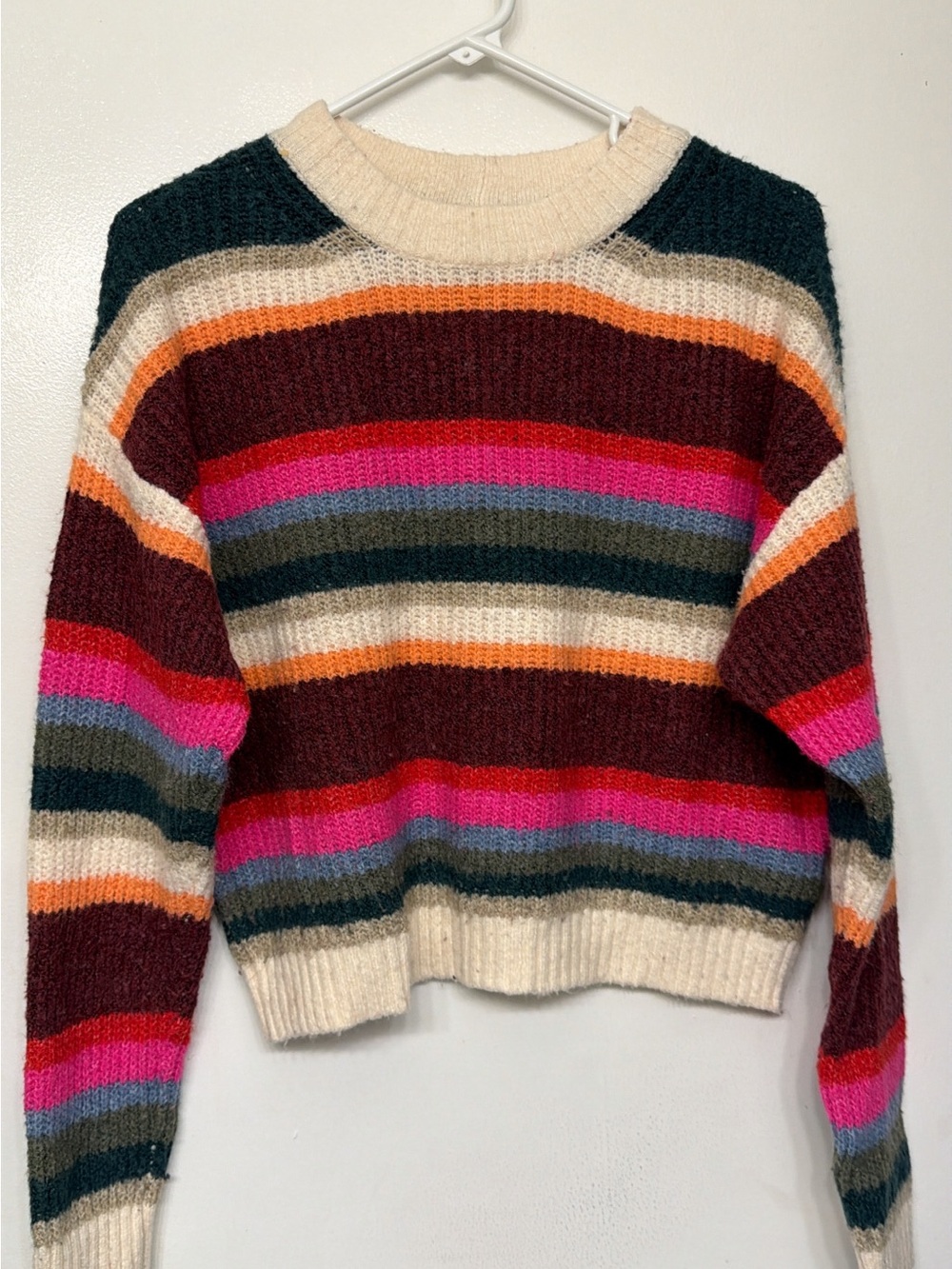 American Eagle Outfitters Multicolor Striped Crewneck Sweater